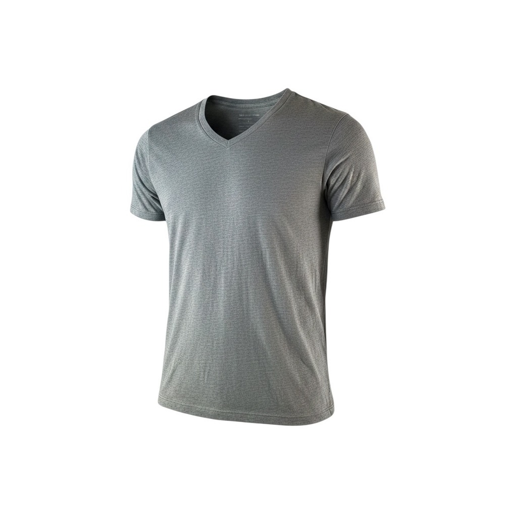 Lululemon V-Neck T-Shirt Mens XL Grey Excellent Heathered Short Sleeve Tee